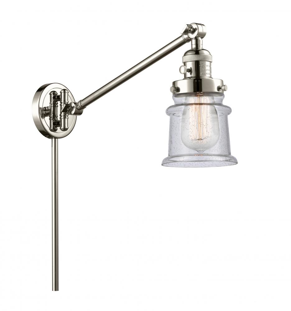 Canton - 1 Light - 8 inch - Polished Nickel -Adjustable Swing Arm