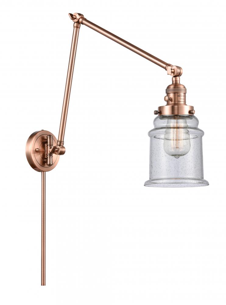 Canton - 1 Light - 6 inch - Antique Copper -Adjustable Swing Arm