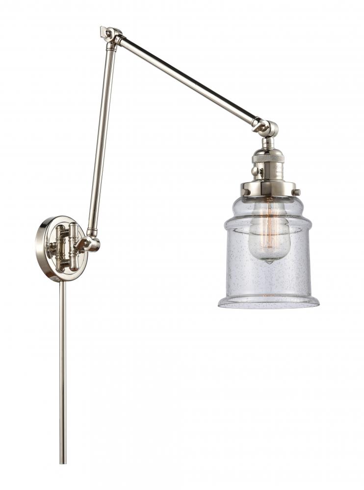 Canton - 1 Light - 6 inch - Polished Nickel -Adjustable Swing Arm