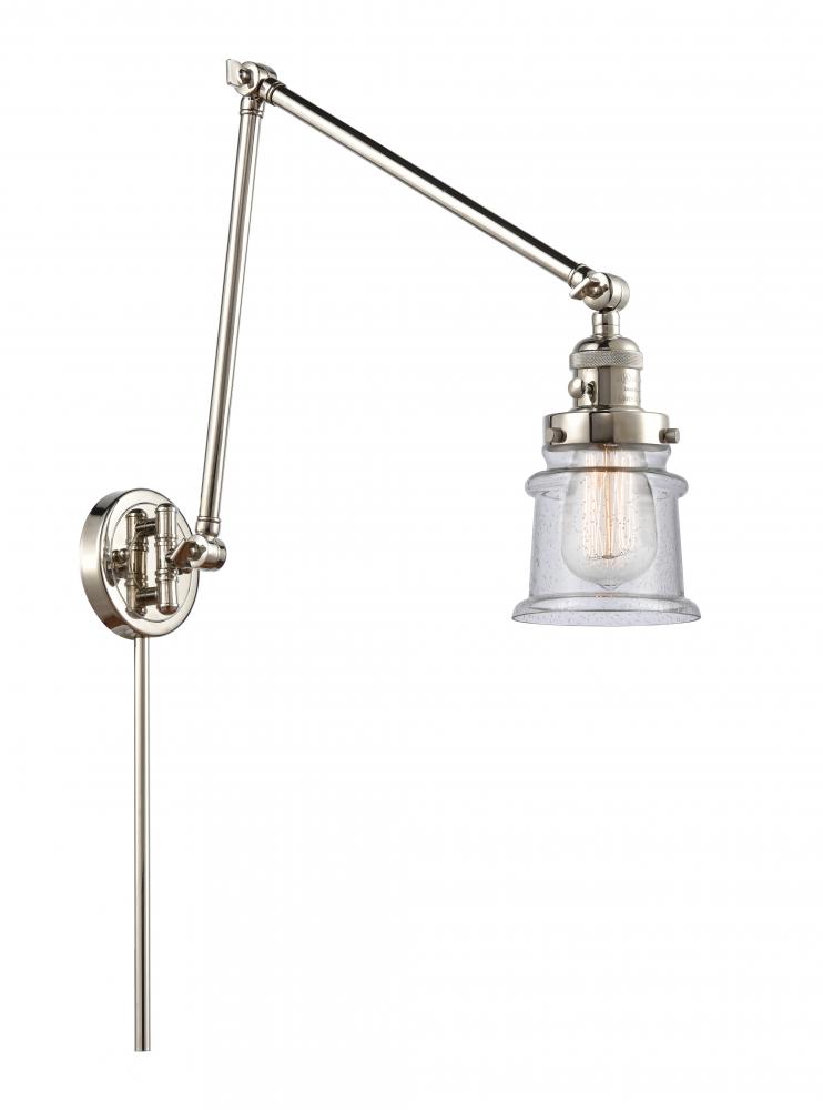 Canton - 1 Light - 8 inch - Polished Nickel -Adjustable Swing Arm