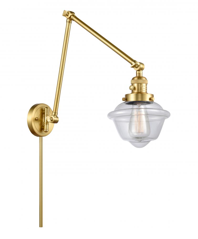 Oxford - 1 Light - 8 inch - Satin Gold -Adjustable Swing Arm