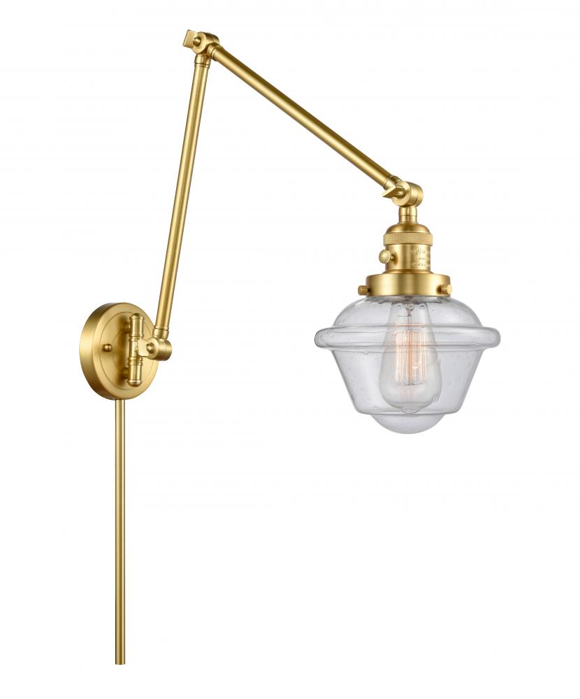 Oxford - 1 Light - 8 inch - Satin Gold -Adjustable Swing Arm