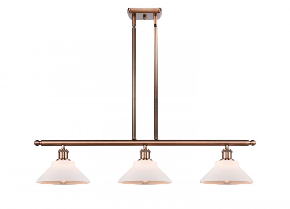 Orwell - 3 Light - 36 inch - Antique Copper - Cord hung - Island Light