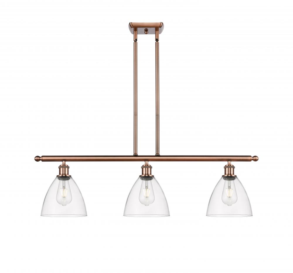 Bristol - 3 Light - 36 inch - Antique Copper - Cord hung - Island Light