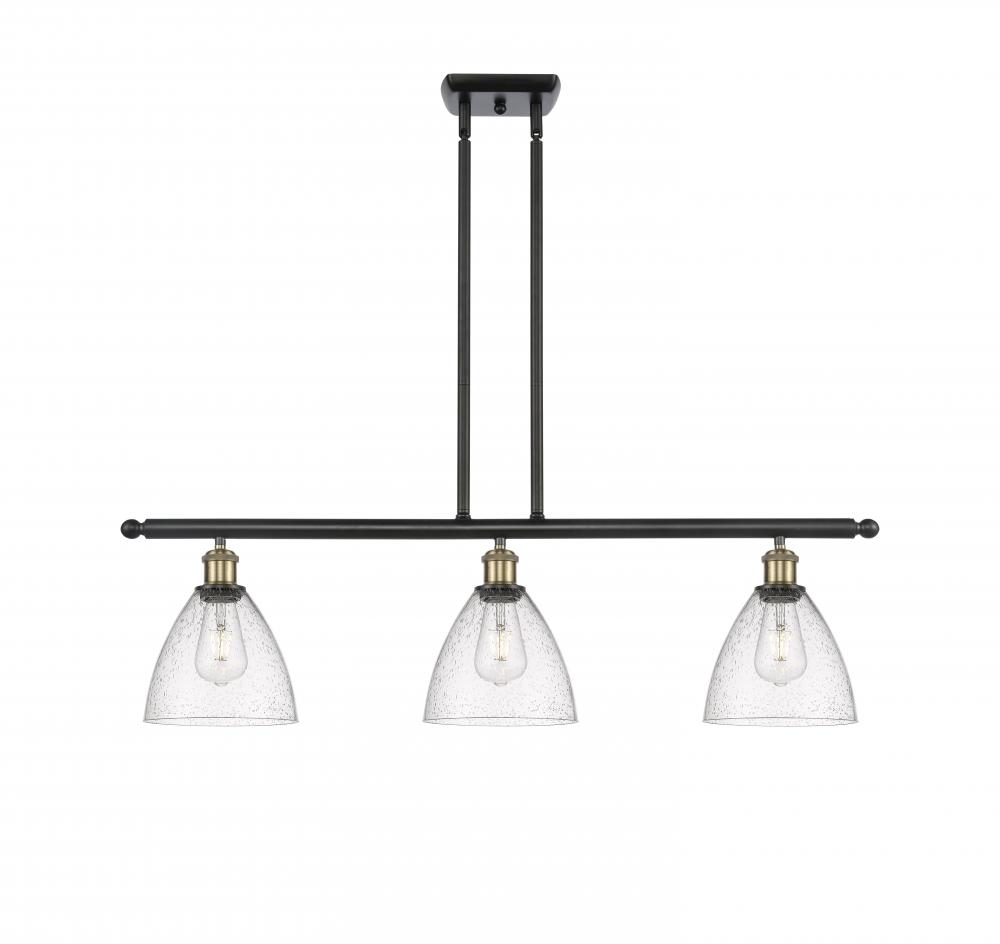Bristol - 3 Light - 36 inch - Black Antique Brass - Cord hung - Island Light