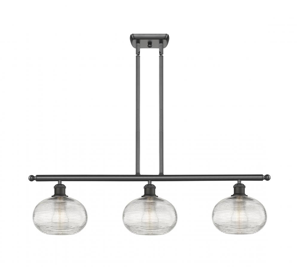 Ithaca - 3 Light - 36 inch - Oil Rubbed Bronze - Cord hung - Island Light