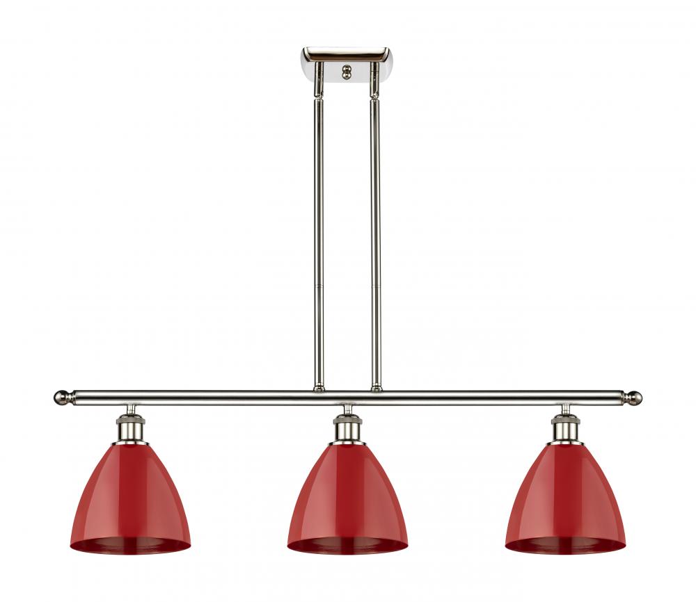 Plymouth - 3 Light - 36 inch - Polished Nickel - Cord hung - Island Light