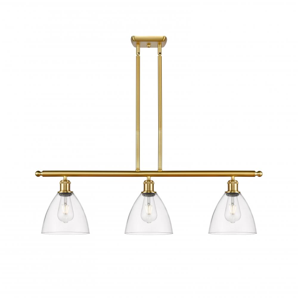 Bristol - 3 Light - 36 inch - Satin Gold - Cord hung - Island Light