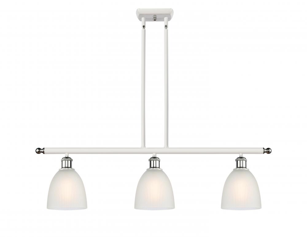 Castile - 3 Light - 36 inch - White Polished Chrome - Cord hung - Island Light