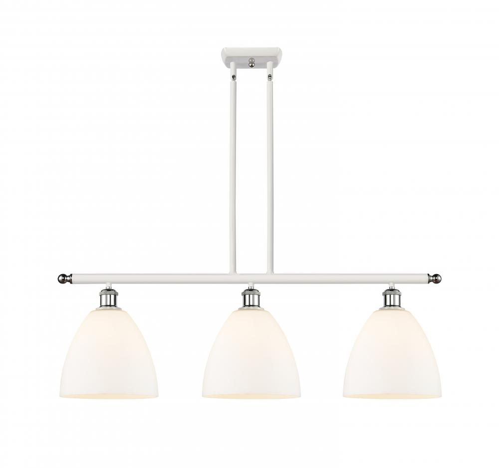 Bristol - 3 Light - 36 inch - White Polished Chrome - Cord hung - Island Light