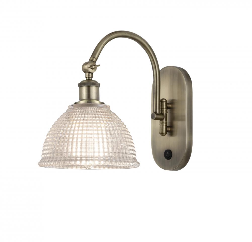 Arietta - 1 Light - 8 inch - Antique Brass - Adjustable Swing Arm