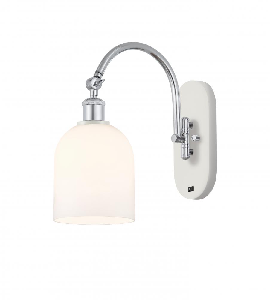 Bella - 1 Light - 6 inch - White Polished Chrome - Adjustable Swing Arm