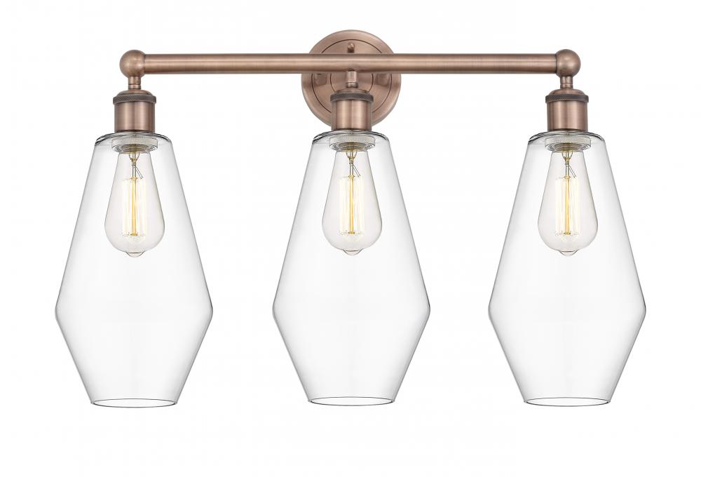 Cindyrella - 3 Light - 25 inch - Antique Copper - Bath Vanity Light