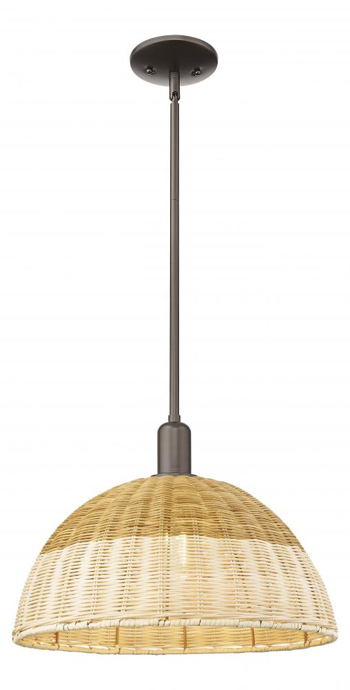 Natural Ballston Dome - 1 Light - 6 inch - Oil Rubbed Bronze - Mini Pendant