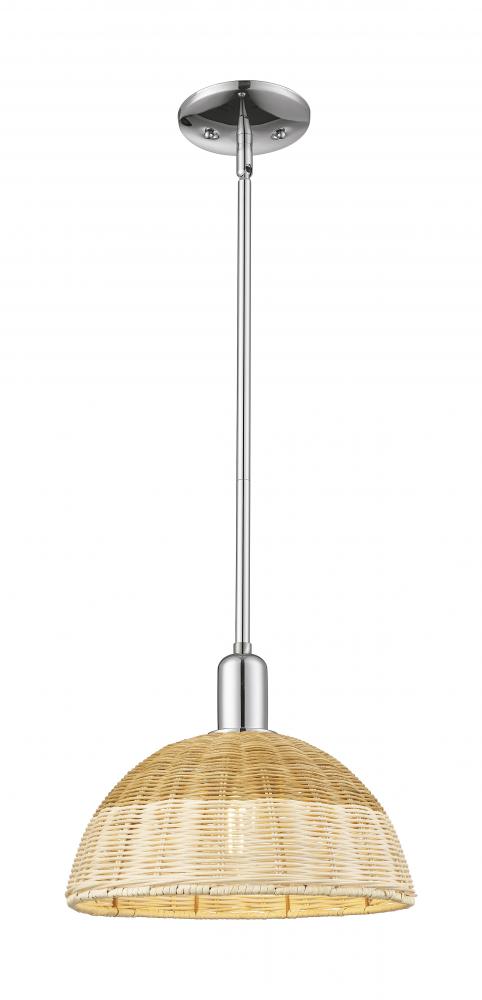 Natural Ballston Dome - 1 Light - 6 inch - Polished Chrome - Mini Pendant