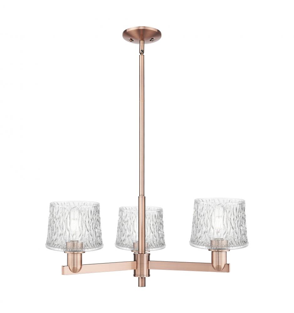 Niagara - 3 Light - 28 inch - Antique Copper - Stem hung - Flush Mount