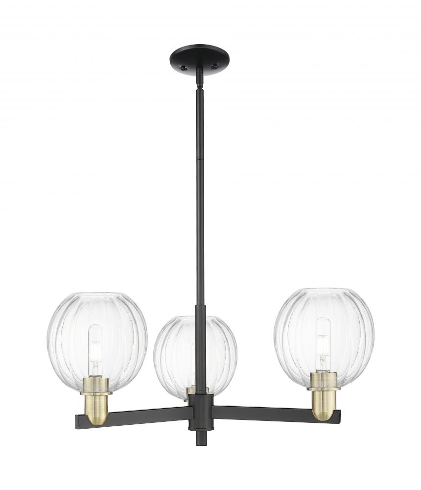 Preston Globe - 3 Light - 18 inch - Black Antique Brass - Flush Mount