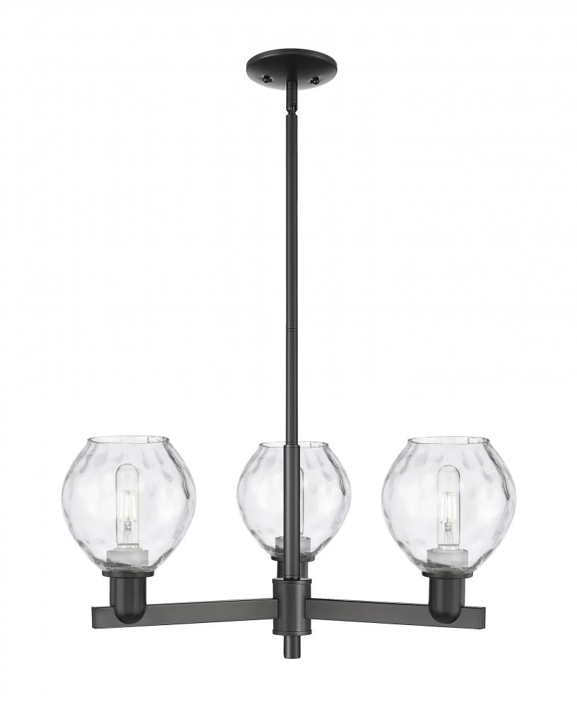 Waverly - 3 Light - 28 inch - Black Antique Brass - Stem hung - Flush Mount
