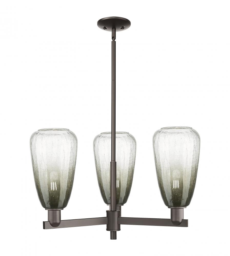Brookhaven Almond - 3 Light - 18 inch - Oil Rubbed Bronze - Flush Mount