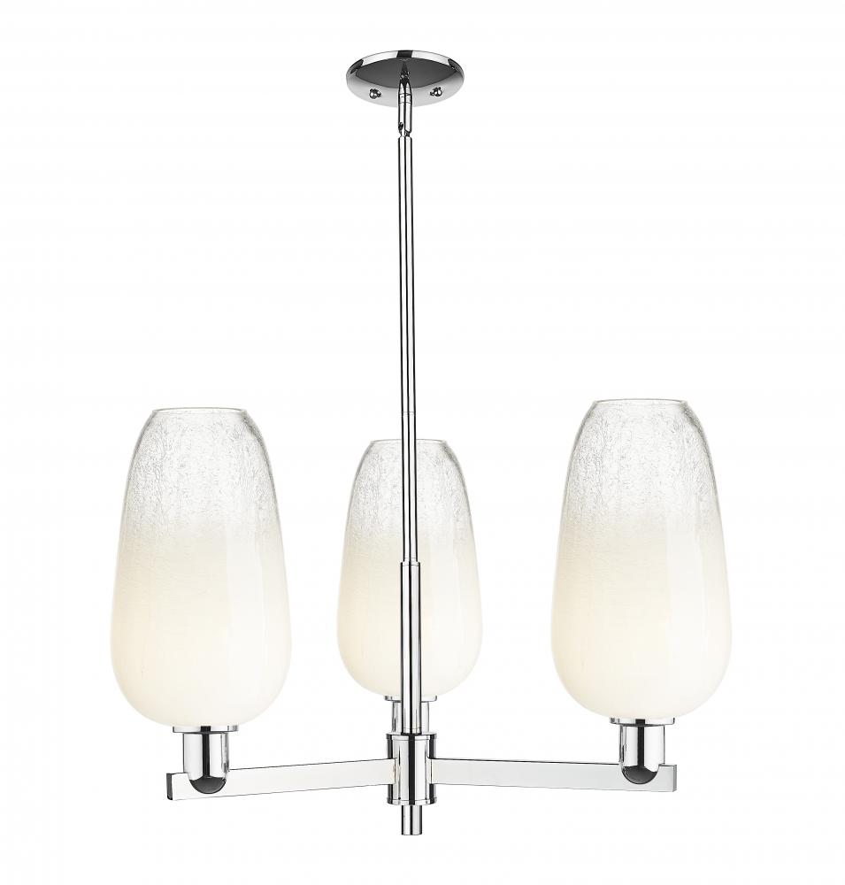 Brookhaven Flute - 3 Light - 18 inch - Polished Chrome - Flush Mount