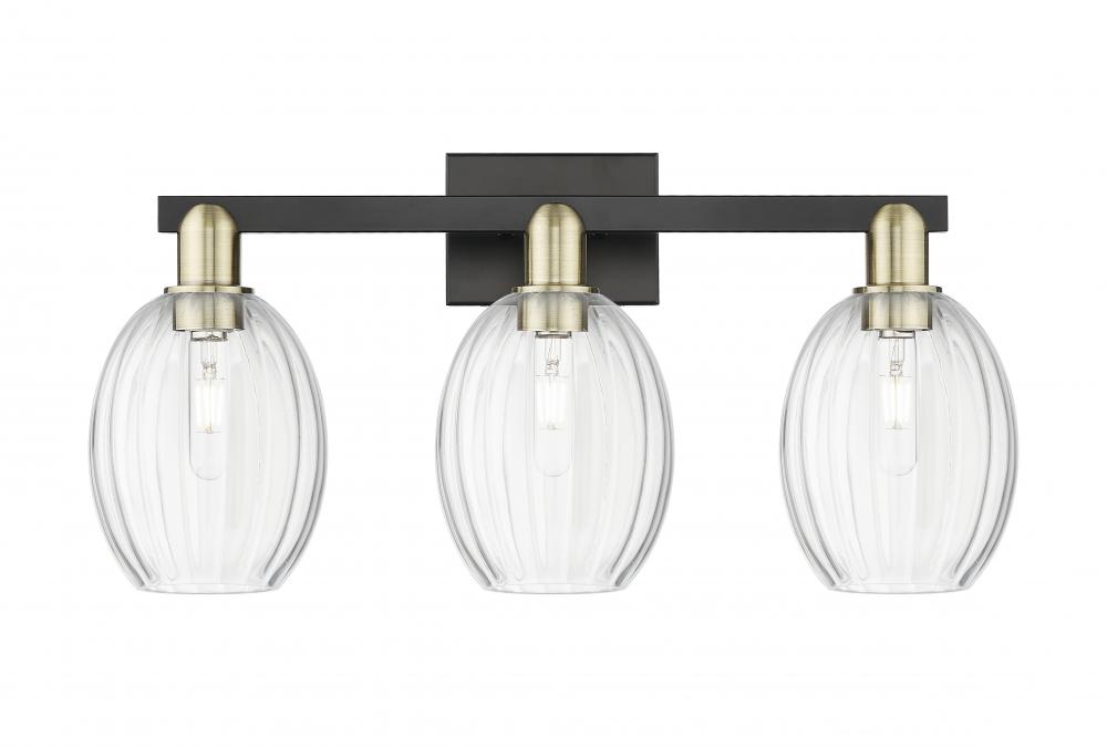 Preston Bulb - 3 Light - 26 inch - Black Antique Brass - Bath Vanity Light