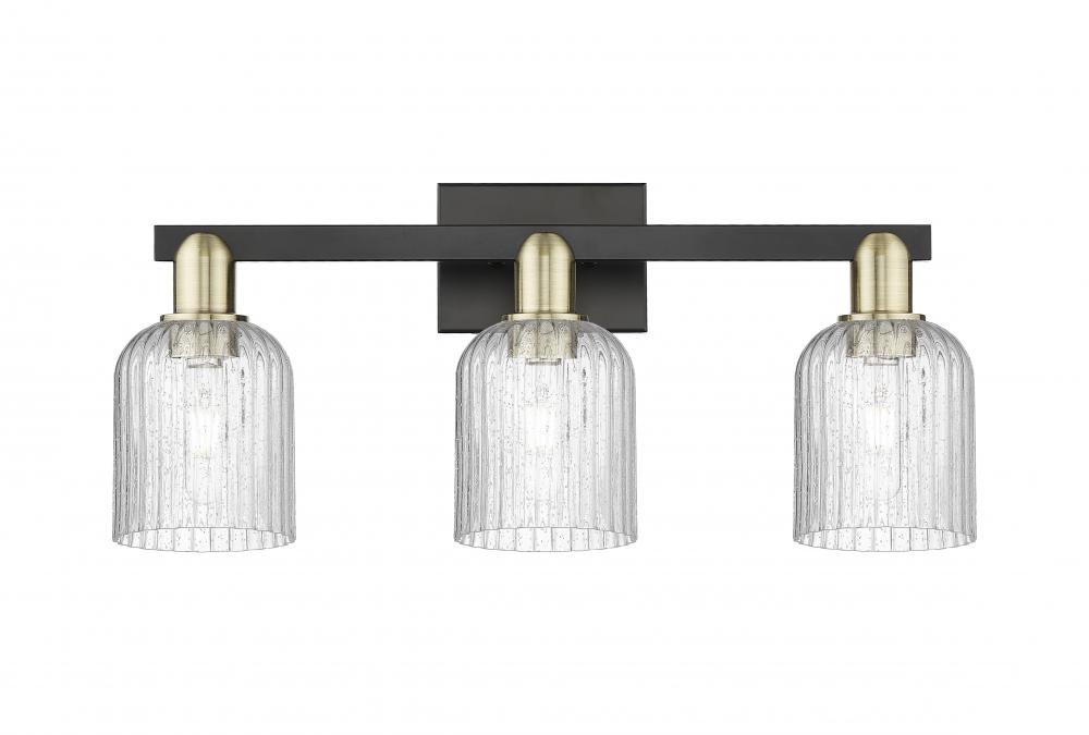 Bridal Veil - 3 Light - 26 inch - Black Antique Brass - Bath Vanity Light