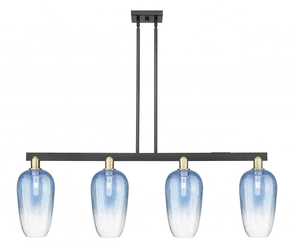 Brookhaven Flute - 4 Light - 48 inch - Black Antique Brass - Cord hung - Island Light