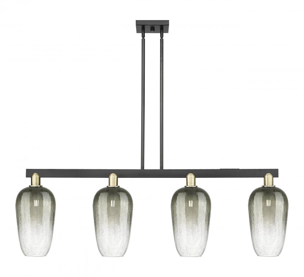 Brookhaven Flute - 4 Light - 48 inch - Black Antique Brass - Cord hung - Island Light
