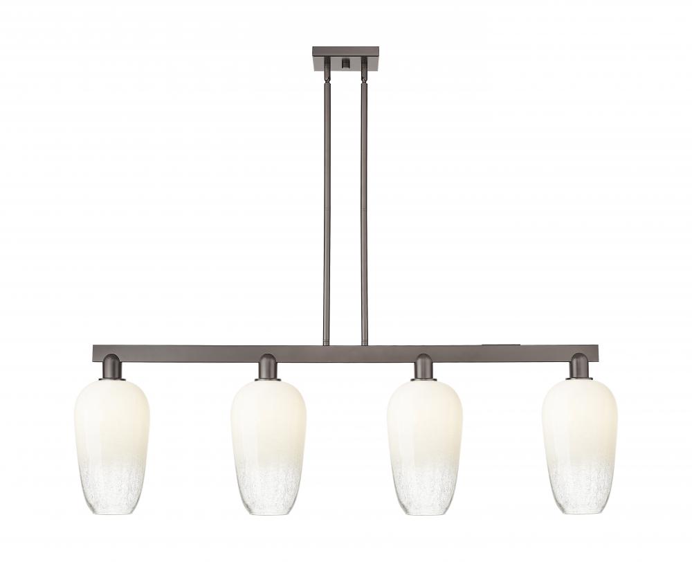 Brookhaven Flute - 4 Light - 48 inch - Oil Rubbed Bronze - Cord hung - Island Light