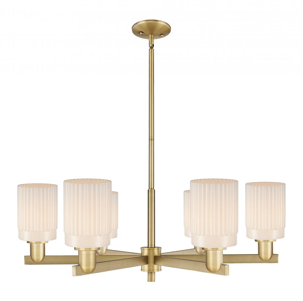Hadley - 6 Light - 34 inch - Antique Copper - Stem hung - Chandelier