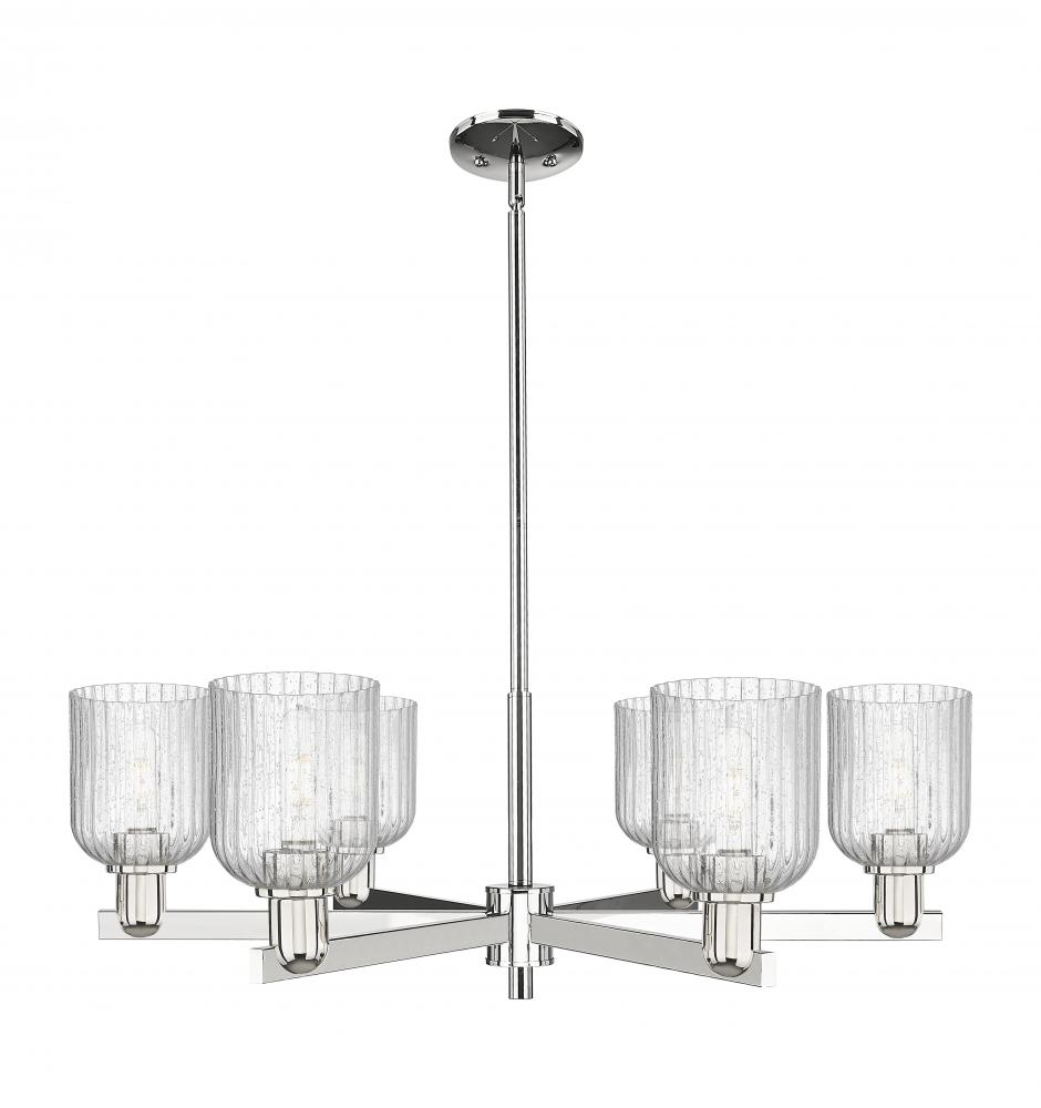 Bridal Veil - 6 Light - 24 inch - Polished Nickel - Chandelier