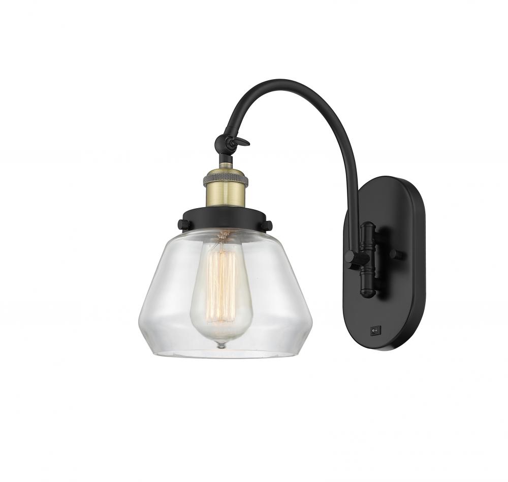 Fulton - 1 Light - 7 inch - Black Antique Brass - Adjustable Swing Arm
