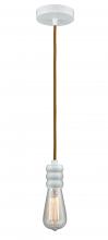 Innovations Lighting 100W-10CR-5W - Gatsby - 1 Light - 2 inch - White - Cord hung - Mini Pendant