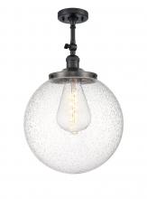 Innovations Lighting 201F-BK-G204-14 - Beacon - 1 Light - 14 inch - Matte Black - Adjustable Semi-Flush Mount