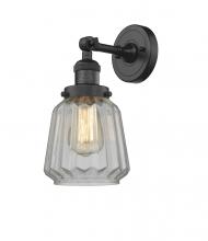 Innovations Lighting 203-BK-G142 - Chatham - 1 Light - 7 inch - Matte Black - Adjustable Sconce
