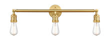 Innovations Lighting 205-SG - Bare Bulb - 3 Light - 30 inch - Satin Gold - Bath Vanity Light
