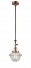 Innovations Lighting 206-AC-G534 - Oxford - 1 Light - 7 inch - Antique Copper - Stem Hung - Adjustable Mini Pendant