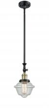 Innovations Lighting 206-BAB-G534 - Oxford - 1 Light - 7 inch - Black Antique Brass - Stem Hung - Adjustable Mini Pendant