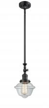 Innovations Lighting 206-BK-G532 - Oxford - 1 Light - 7 inch - Matte Black - Stem Hung - Adjustable Mini Pendant