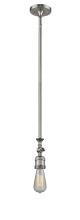 Innovations Lighting 206-SN - Bare Bulb - 1 Light - 3 inch - Brushed Satin Nickel - Stem Hung - Adjustable Mini Pendant
