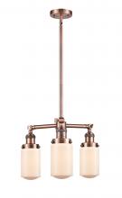 Innovations Lighting 207-AC-G311 - Dover - 3 Light - 17 inch - Antique Copper - Stem Hung - Chandelier