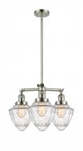 Innovations Lighting 207-PN-G664-7 - Bullet - 3 Light - 20 inch - Polished Nickel - Stem Hung - Chandelier