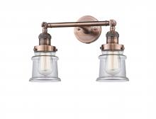 Innovations Lighting 208-AC-G182S - Canton - 2 Light - 17 inch - Antique Copper - Adjustable Bath Vanity Light