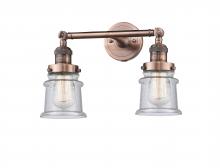 Innovations Lighting 208-AC-G184S - Canton - 2 Light - 17 inch - Antique Copper - Adjustable Bath Vanity Light