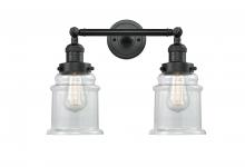 Innovations Lighting 208-BK-G182 - Canton - 2 Light - 17 inch - Matte Black - Adjustable Bath Vanity Light
