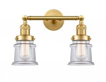 Innovations Lighting 208-SG-G182S - Canton - 2 Light - 17 inch - Satin Gold - Adjustable Bath Vanity Light