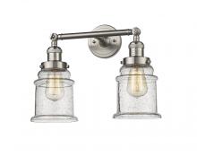 Innovations Lighting 208-SN-G184 - Canton - 2 Light - 17 inch - Brushed Satin Nickel - Adjustable Bath Vanity Light