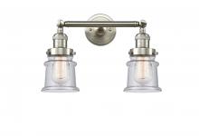 Innovations Lighting 208-SN-G184S - Canton - 2 Light - 17 inch - Brushed Satin Nickel - Adjustable Bath Vanity Light