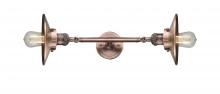Innovations Lighting 208L-AC-M3 - Railroad - 2 Light - 8 inch - Antique Copper - Adjustable Bath Vanity Light