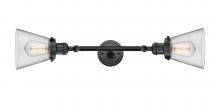 Innovations Lighting 208L-BK-G62 - Cone - 2 Light - 6 inch - Matte Black - Adjustable Bath Vanity Light